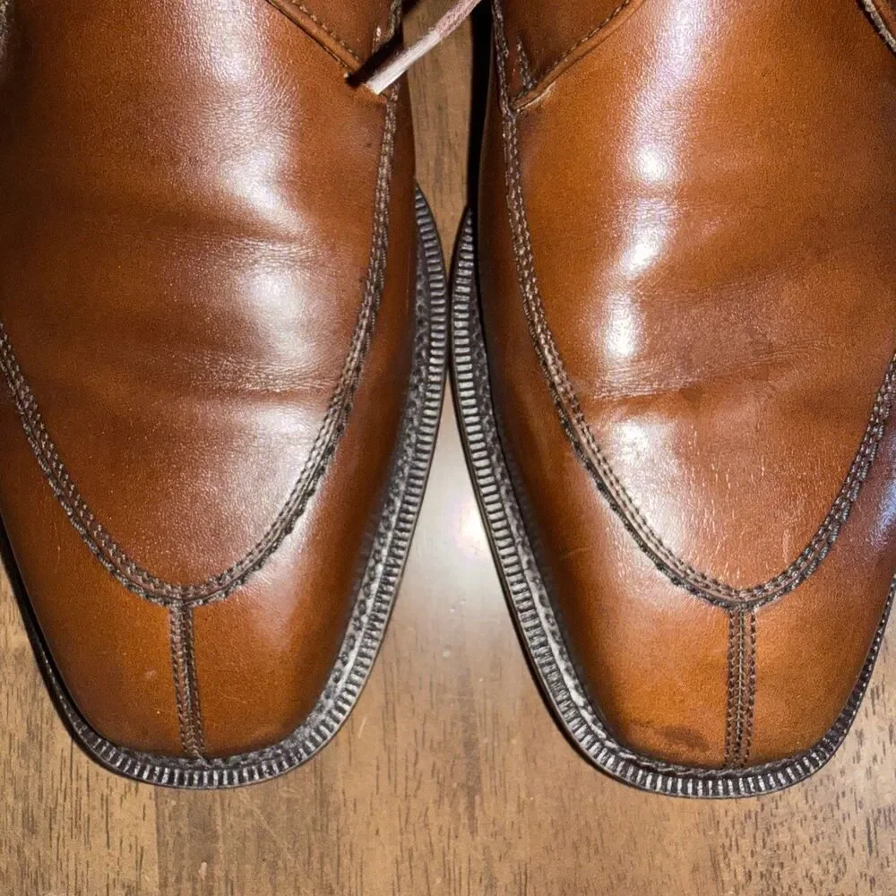 Mezlan Torello Apron Toe Derby Brown Leather Lace Up Dress Shoes Spain Mens 11W